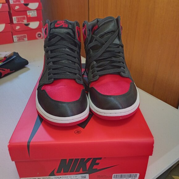 Size 10.5 - Air Jordan 1 Retro OG 2023 High Satin Bred mens 10.5 womens 12 - Picture 6 of 12
